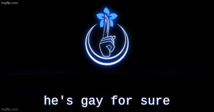 prescript | he's gay for sure | image tagged in prescript | made w/ Imgflip meme maker