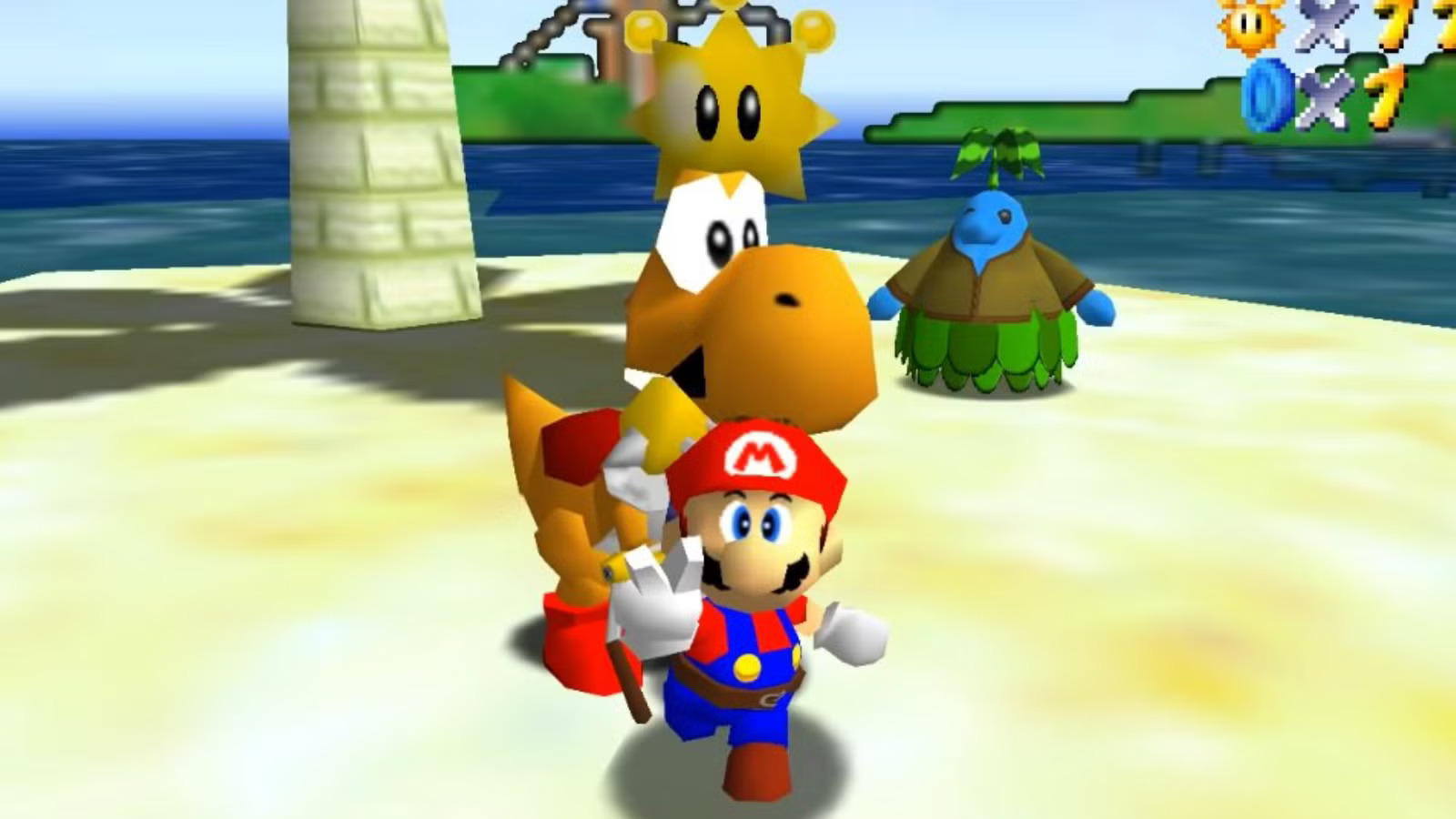 sm64 sunshine meme Blank Meme Template