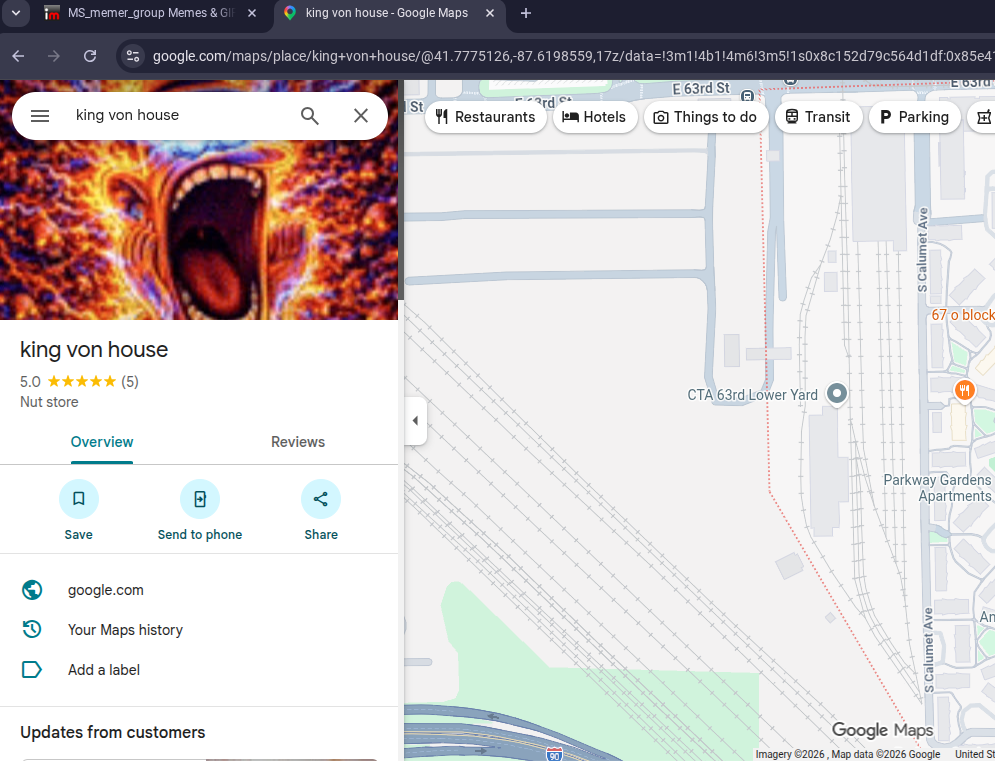 king von house Blank Meme Template