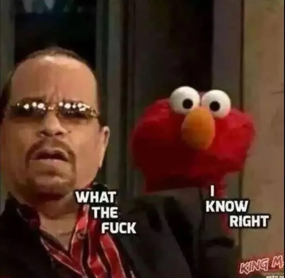 Ice t and Elmo outraged Blank Meme Template