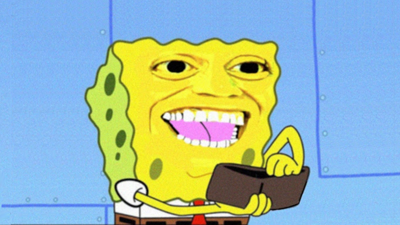 Spongebob money Blank Meme Template