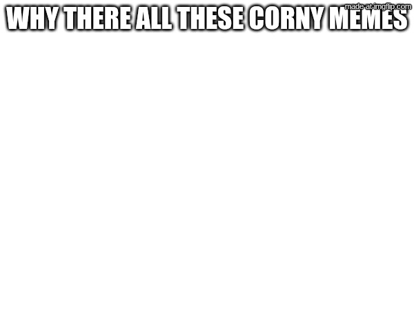 why there all these corny memes | made w/ Imgflip meme maker