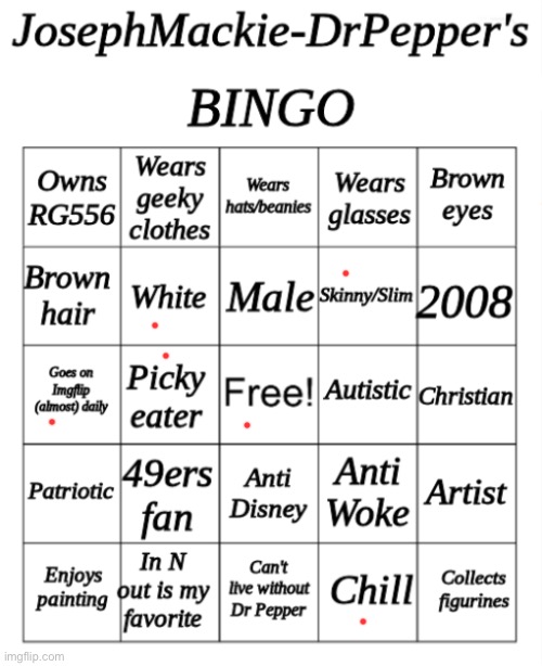 JosephMackie-DrPepper's BINGO | image tagged in josephmackie-drpepper's bingo | made w/ Imgflip meme maker