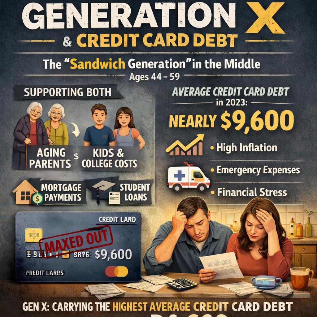 Generation X (roughly ages 44-59) frequently maxes out credit ca Blank Meme Template