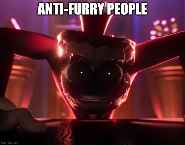 Crashing out :> | ANTI-FURRY PEOPLE | image tagged in caine crashout,furry,anti furry,memes | made w/ Imgflip meme maker