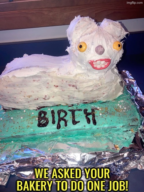 Birth? | We asked your bakery to do one job! | image tagged in you had one job,birthday cake,epic fail,duhhh dumbass,bakery,do you are have stupid | made w/ Imgflip meme maker