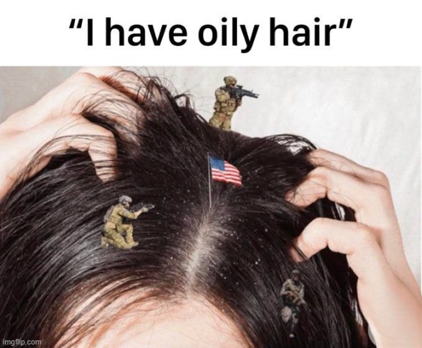 USA moment | image tagged in oily hair,usa,united states,united states of america,memes,funny | made w/ Imgflip meme maker