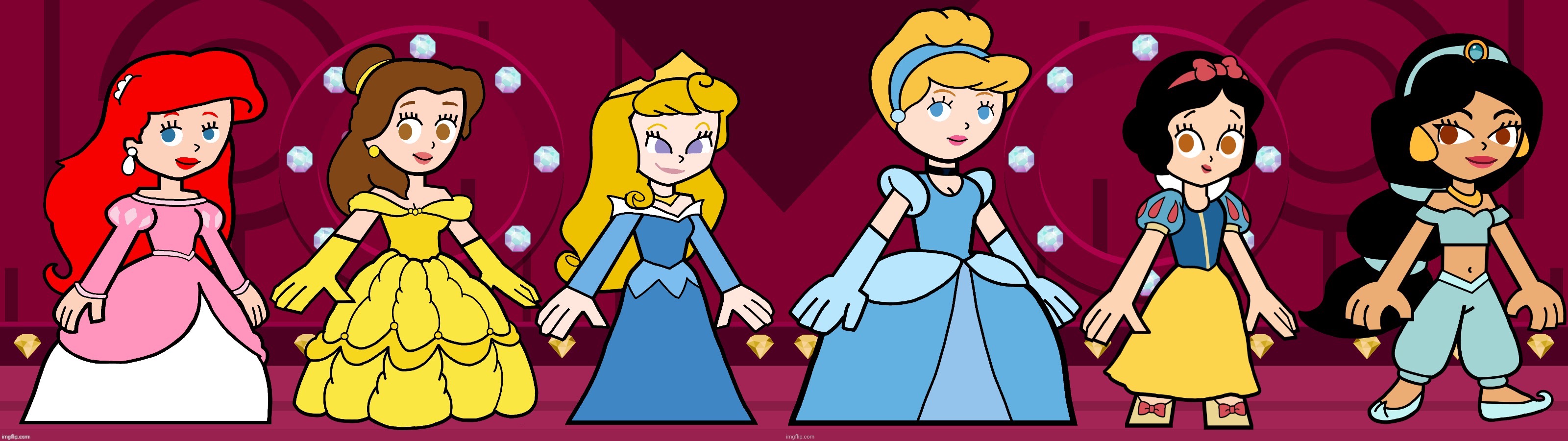 Hero 108 Style - Disney Princesses | image tagged in hero 108,disney,princess,disney princess,disney princesses,princesses | made w/ Imgflip meme maker