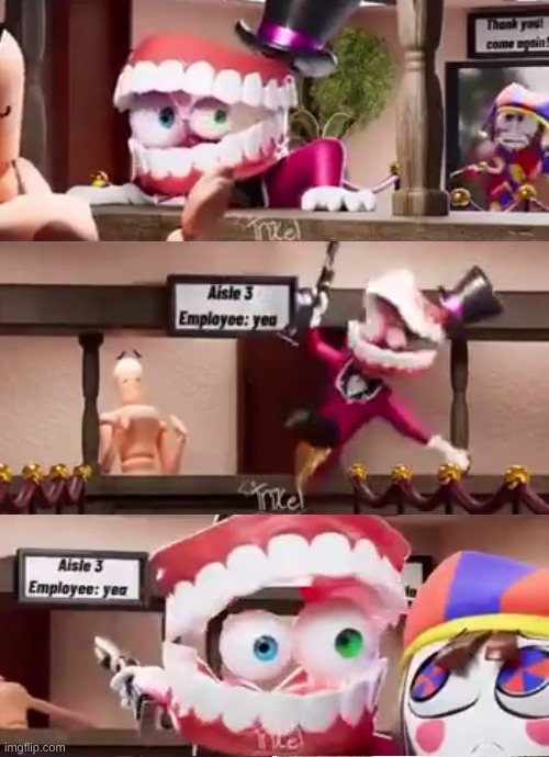 Caine We're Adventuring a Bank Pomni Blank Meme Template