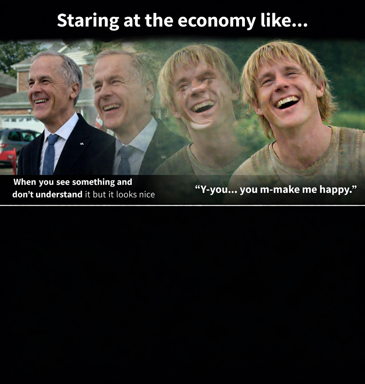 Carney turns into happy jack Blank Meme Template