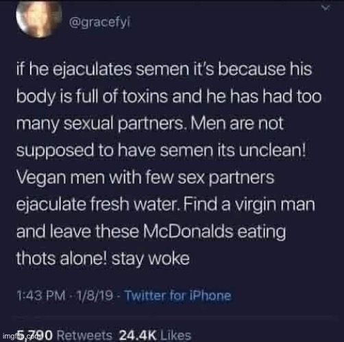 Ronald would not be happy | image tagged in virgin,water,cum,mcdonalds | made w/ Imgflip meme maker