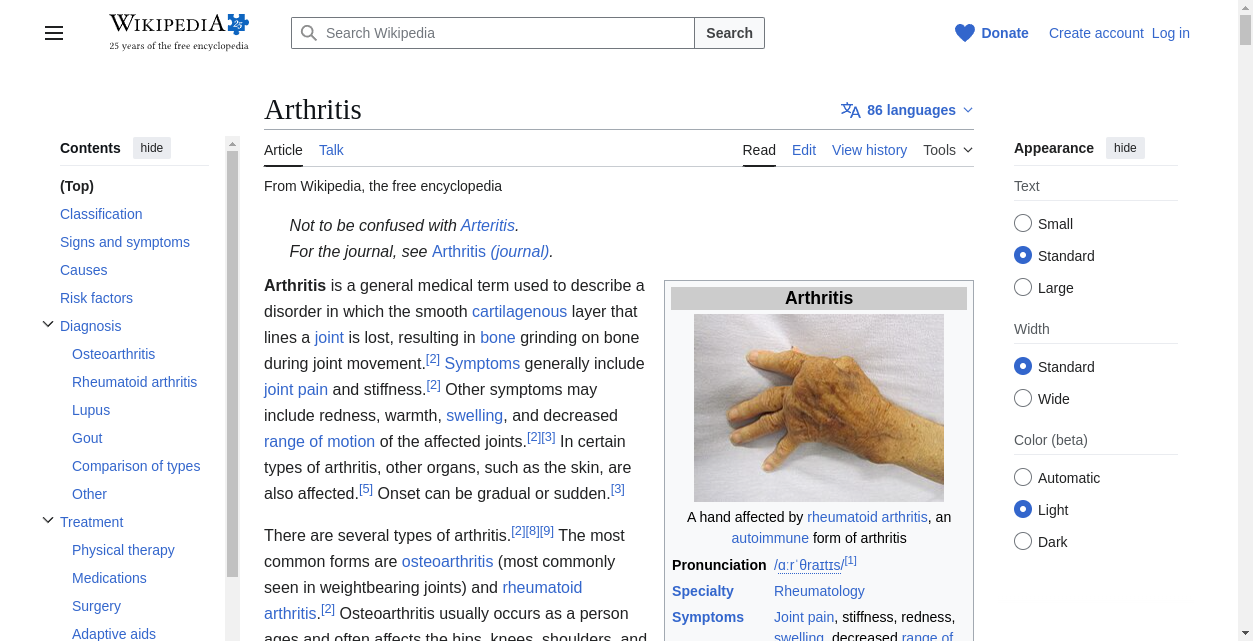 Arthritis Wikipedia Blank Meme Template