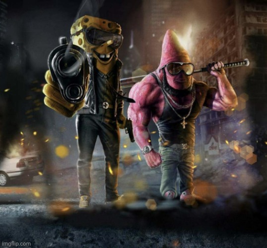 Gangsta Spongebob and Patrick | image tagged in gangsta spongebob and patrick | made w/ Imgflip meme maker