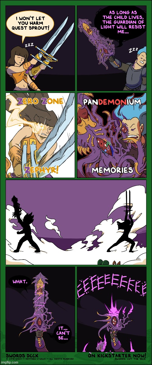 The Dream Princess possessing Hash VS Eternal Slumber possessing Brad Nite | image tagged in swords,dream,princess,eternal,slumber,battle | made w/ Imgflip meme maker