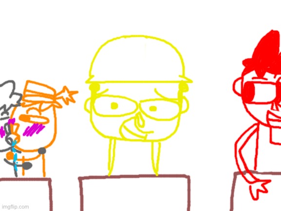 Yellow joins the school (warning: hint of orange X grey) | image tagged in blank white template | made w/ Imgflip meme maker