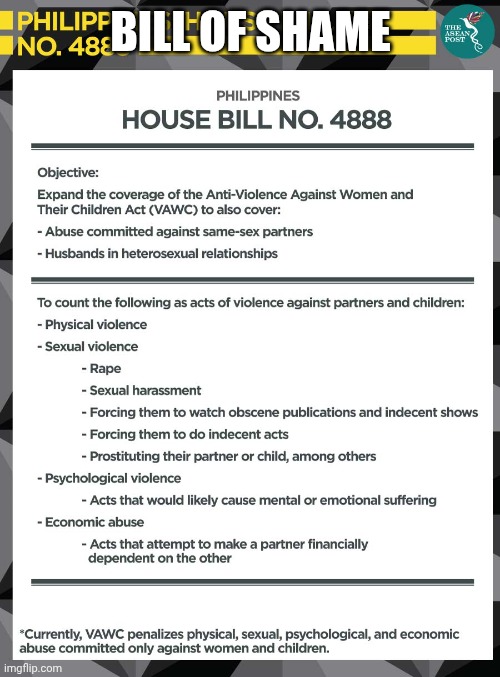 Bill of shame | image tagged in send this to any people that hates a popular thing | made w/ Imgflip meme maker