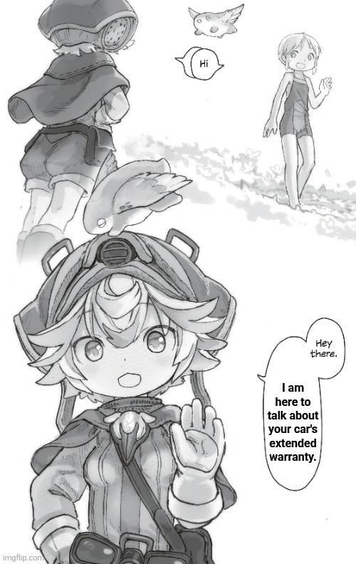 I am here to talk about your car's extended warranty. | image tagged in memes,car,warranty | made w/ Imgflip meme maker