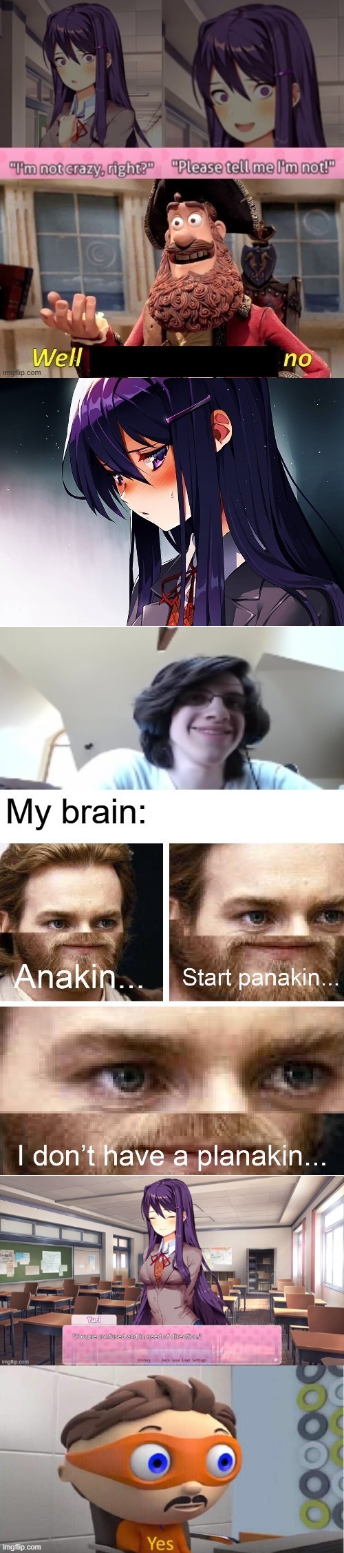 Long meme #4 | image tagged in ddlc,yuri,i wish | made w/ Imgflip meme maker