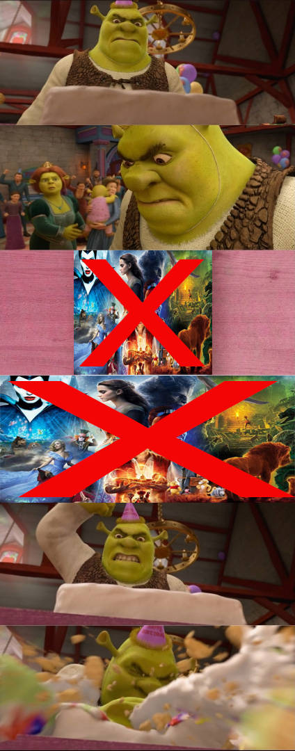 Shrek Smashes who ? Blank Meme Template