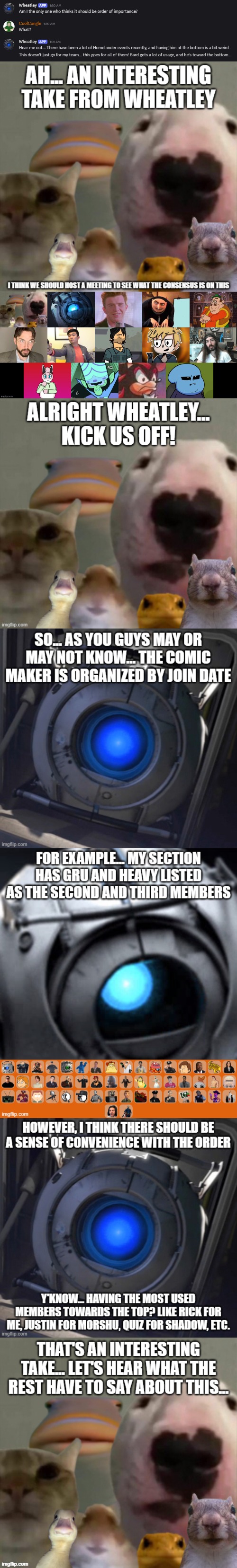 Council Meeting: Comic Studio Order | made w/ Imgflip meme maker