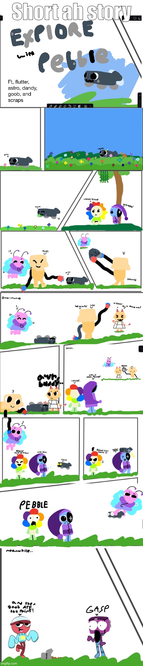 This comic is so short in fact it’s shorter than dandy | Short ah story | image tagged in blank white template | made w/ Imgflip meme maker