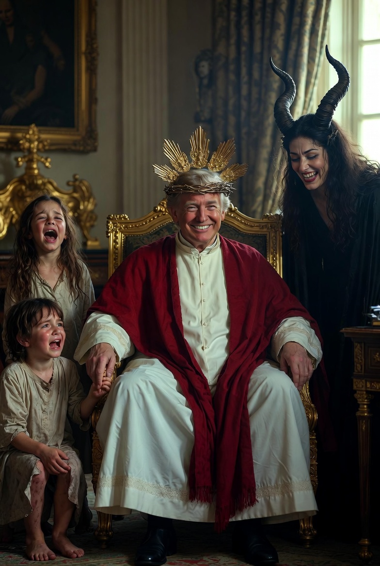 Donald Trump Jesus Christ Satan Lucifer Blank Meme Template