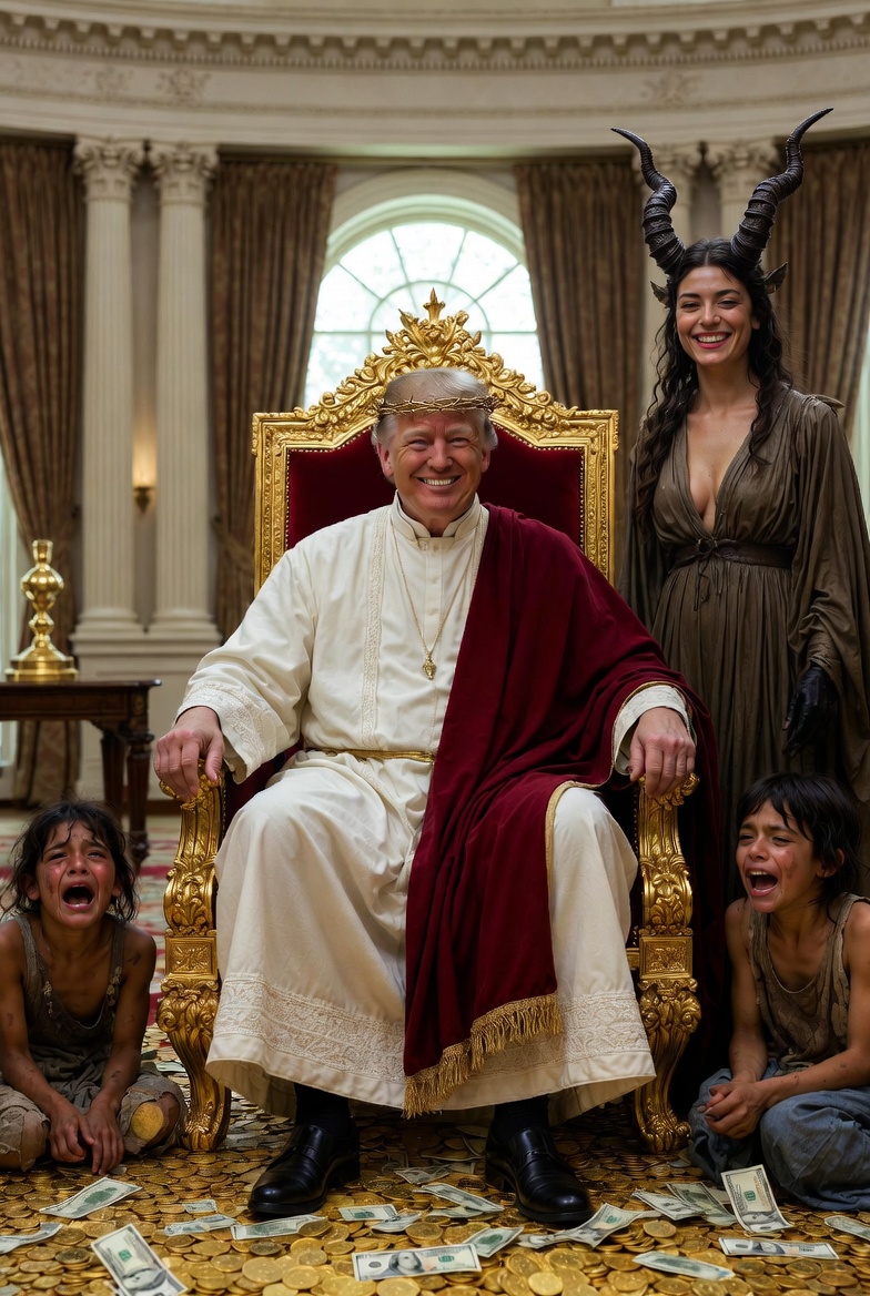 Donald Trump Jesus Christ Satan Lucifer Blank Meme Template