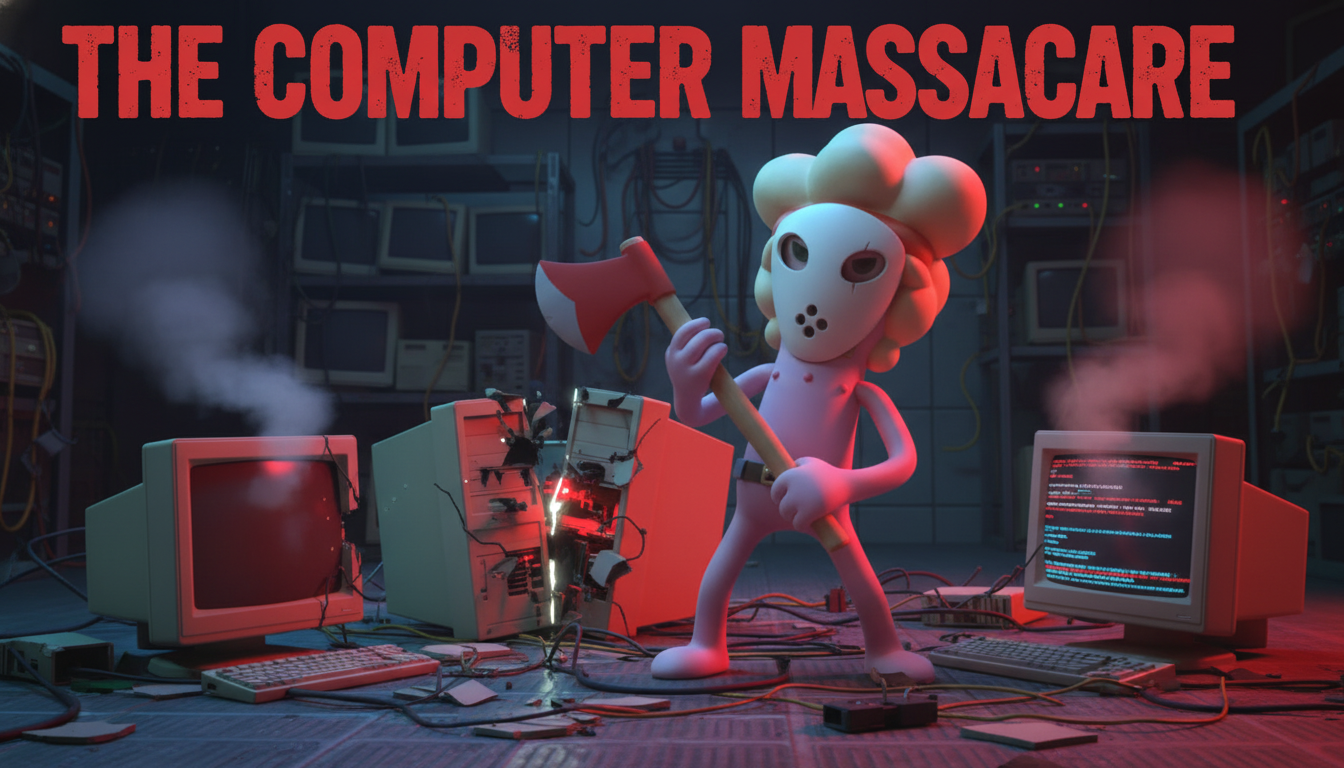 The Computer Massacre Blank Meme Template