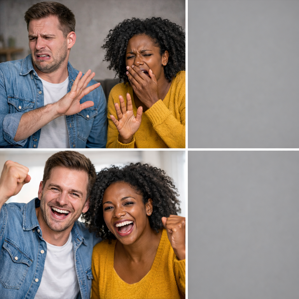 Couple No & Yes Blank Meme Template