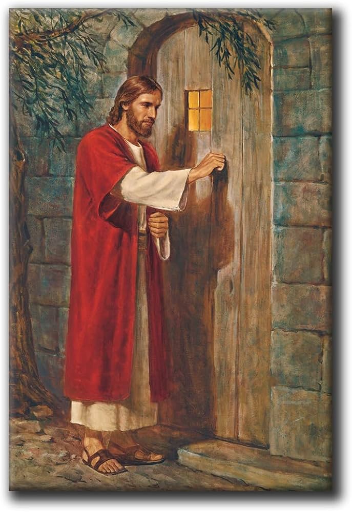 Jesus at Door Blank Meme Template
