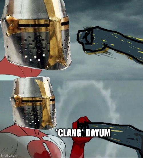 Omni Man blocks punch | *CLANG* DAYUM | image tagged in die of death | made w/ Imgflip meme maker