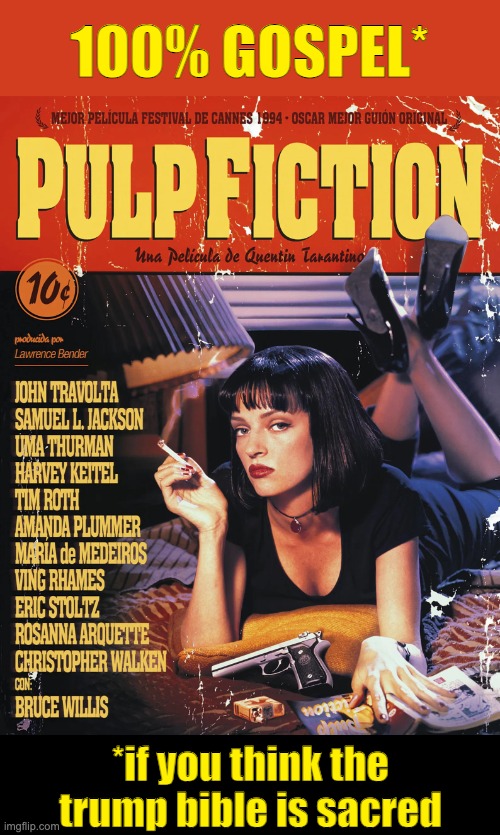 100% gospel* *if you think the trump bible is sacred | made w/ Imgflip meme maker