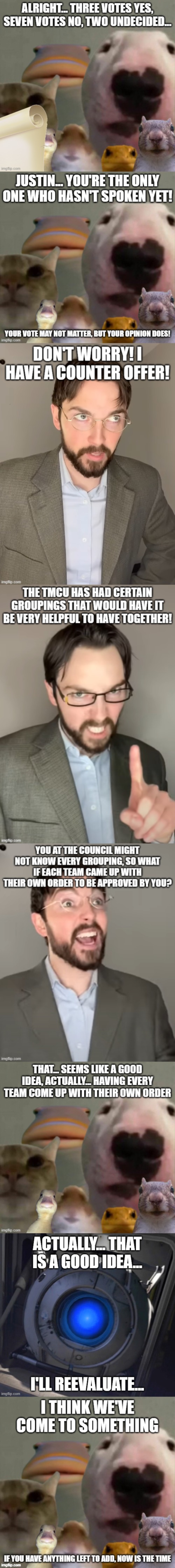 Council Meeting: Comic Studio Order (Results) | made w/ Imgflip meme maker