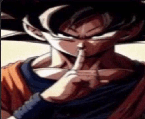 goku shush Blank Meme Template