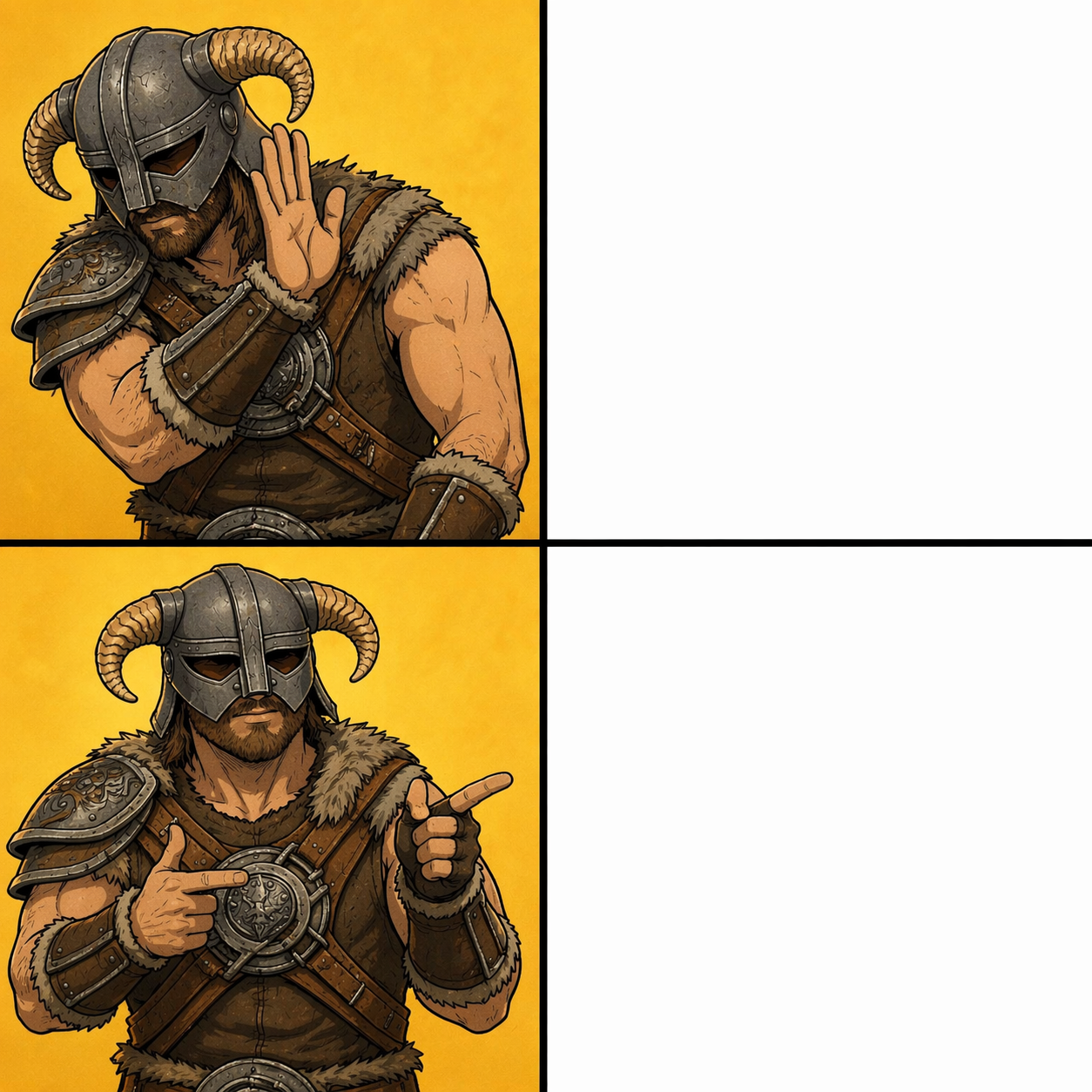 Skyrim drake Blank Meme Template