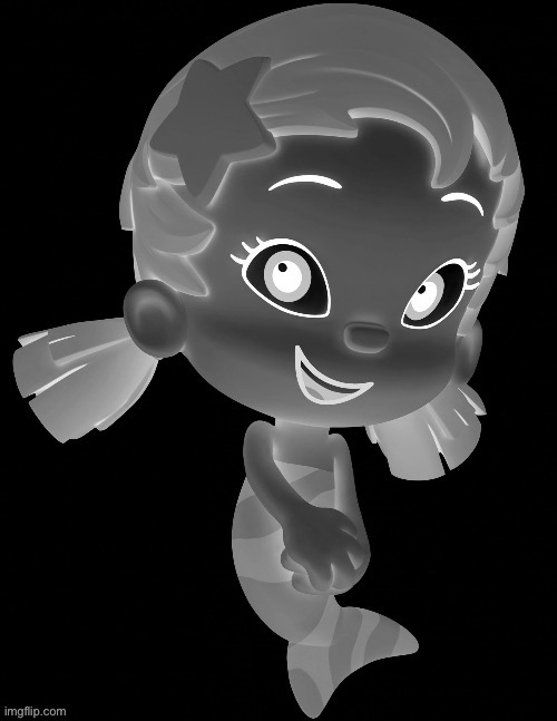 photo negative oona from bubble guppies: | made w/ Imgflip meme maker