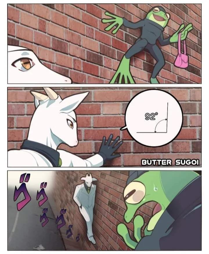Goat-Frog angle wall meme Blank Meme Template