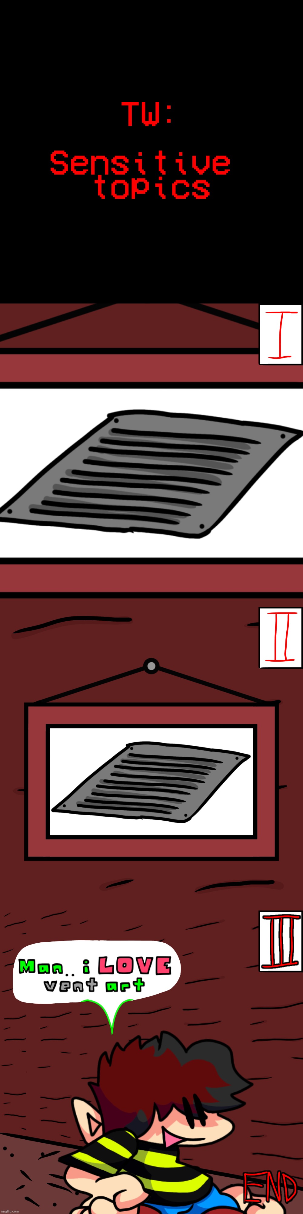 "Vent Art" (Mini comic) | image tagged in comics,donomemes,original character,vent | made w/ Imgflip meme maker