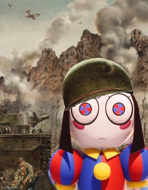 Pomni 1000 Yard Stare | image tagged in pomni 1000 yard stare | made w/ Imgflip meme maker