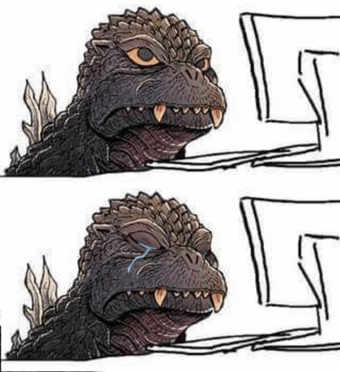 Godzilla cry Blank Meme Template