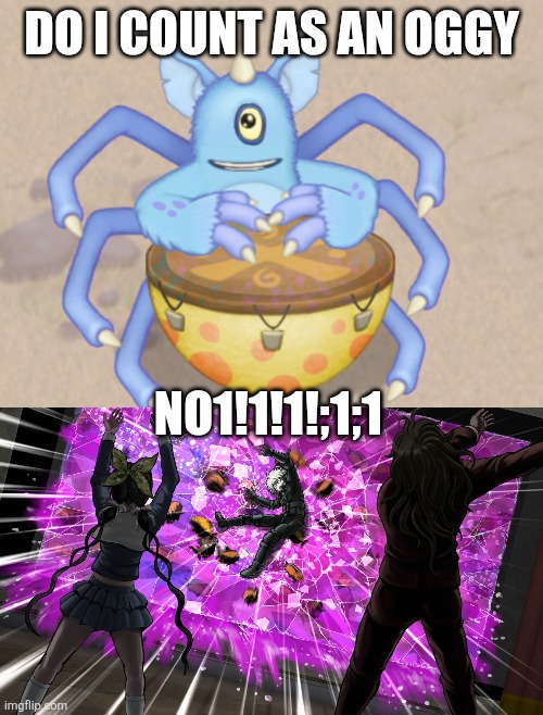 Do I count as an oggy No1!1!1!;1;1 | image tagged in happy epic congle,gonta and tenko throw k1-bo at glass | made w/ Imgflip meme maker