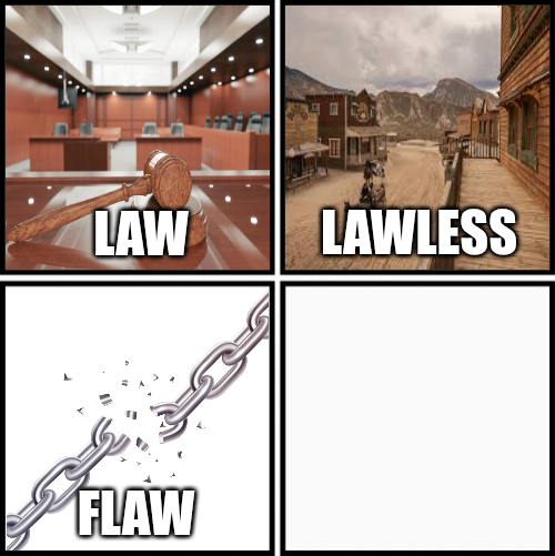Law Lawless Flaw Flawless Meme Blank Meme Template