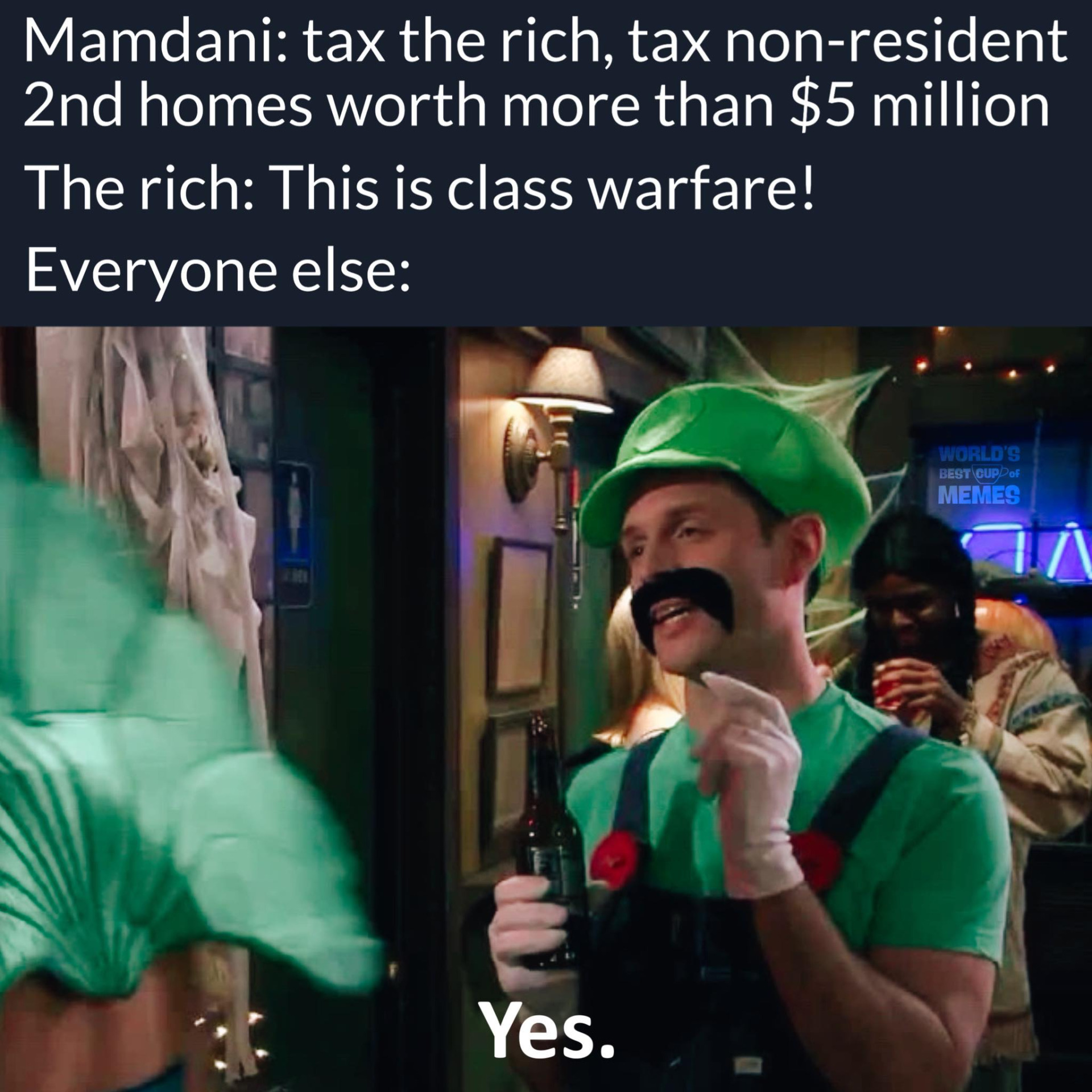 Luigi yes it's always sunny Blank Meme Template