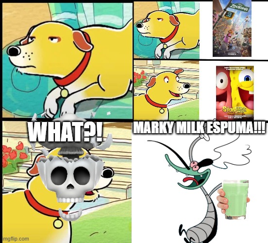 MARKY MILK ESPUMA | What?! Marky milk espuma!!! | image tagged in as a zootopia fan i have no words | made w/ Imgflip meme maker