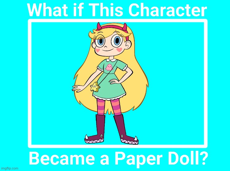 What is Star Butterfly Became a Paper Doll | image tagged in what if this character becomes a paper doll,star butterfly,star vs the forces of evil,disney channel,disney xd,disney | made w/ Imgflip meme maker