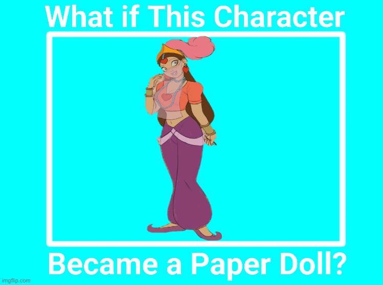 What if Princess Yum Yum Became a Paper Doll | image tagged in what if this character becomes a paper doll,the thief and the cobbler,yum yum,princess yum yum,non disney princess,princess | made w/ Imgflip meme maker