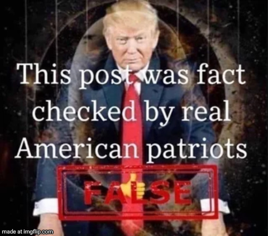 image tagged in this post was fact checked by real american patriots | made w/ Imgflip meme maker