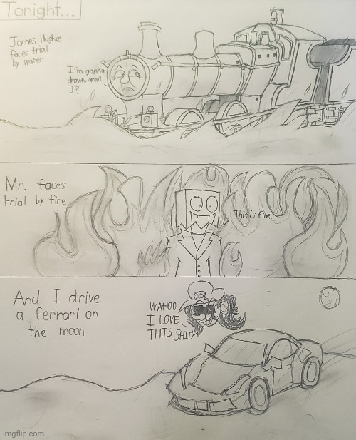 Top Gear 7 | image tagged in top gear,random,thomas the tank engine,drawing | made w/ Imgflip meme maker
