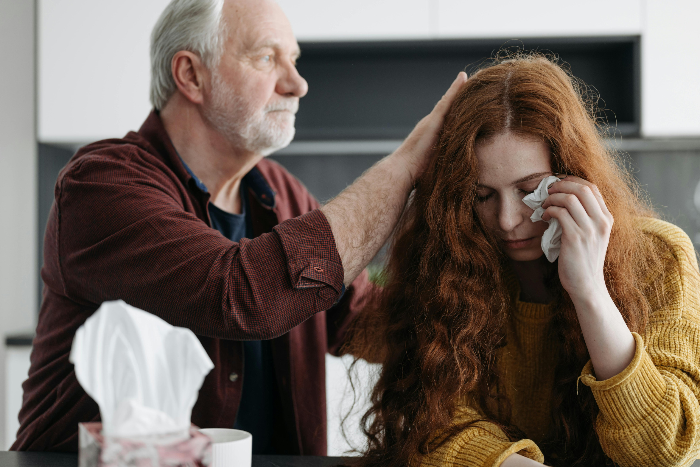 Couple with tissues Blank Meme Template