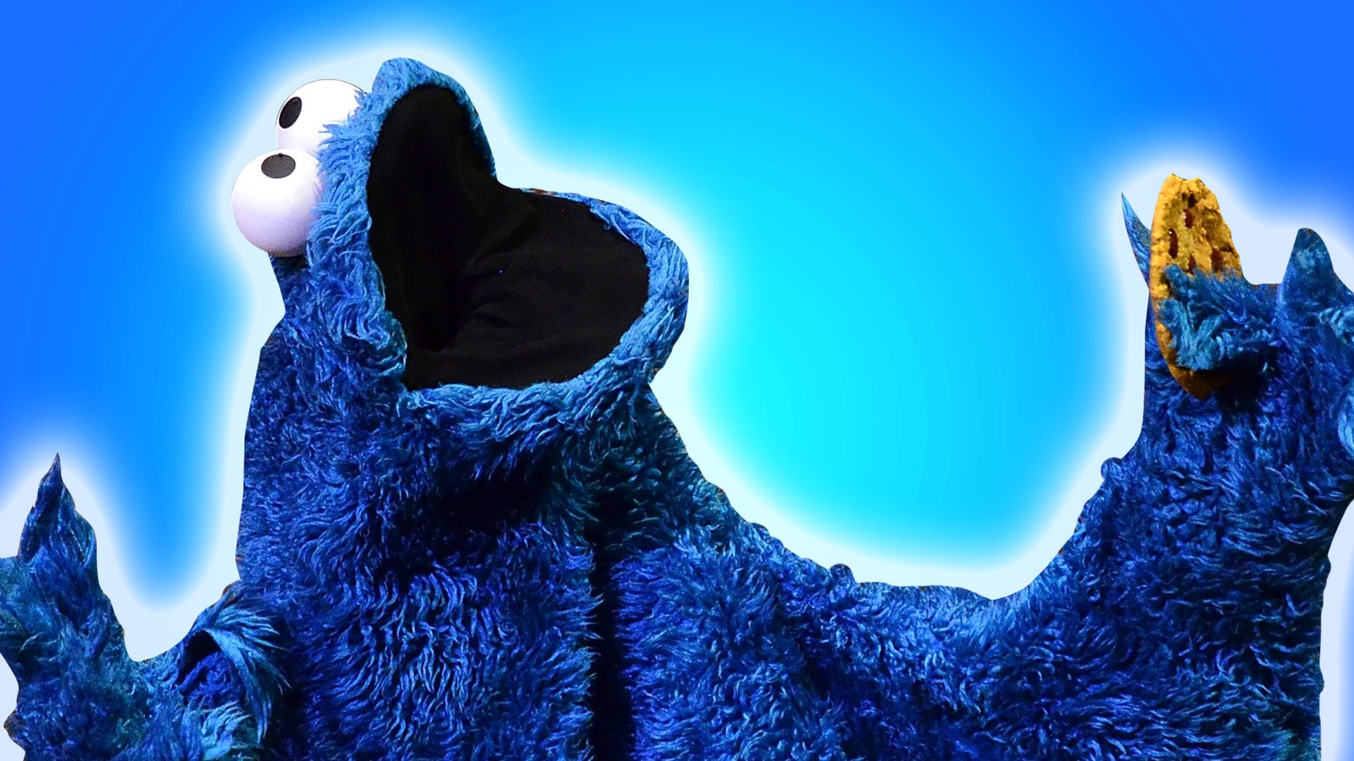 Cookie Monster About to Eat Blank Meme Template